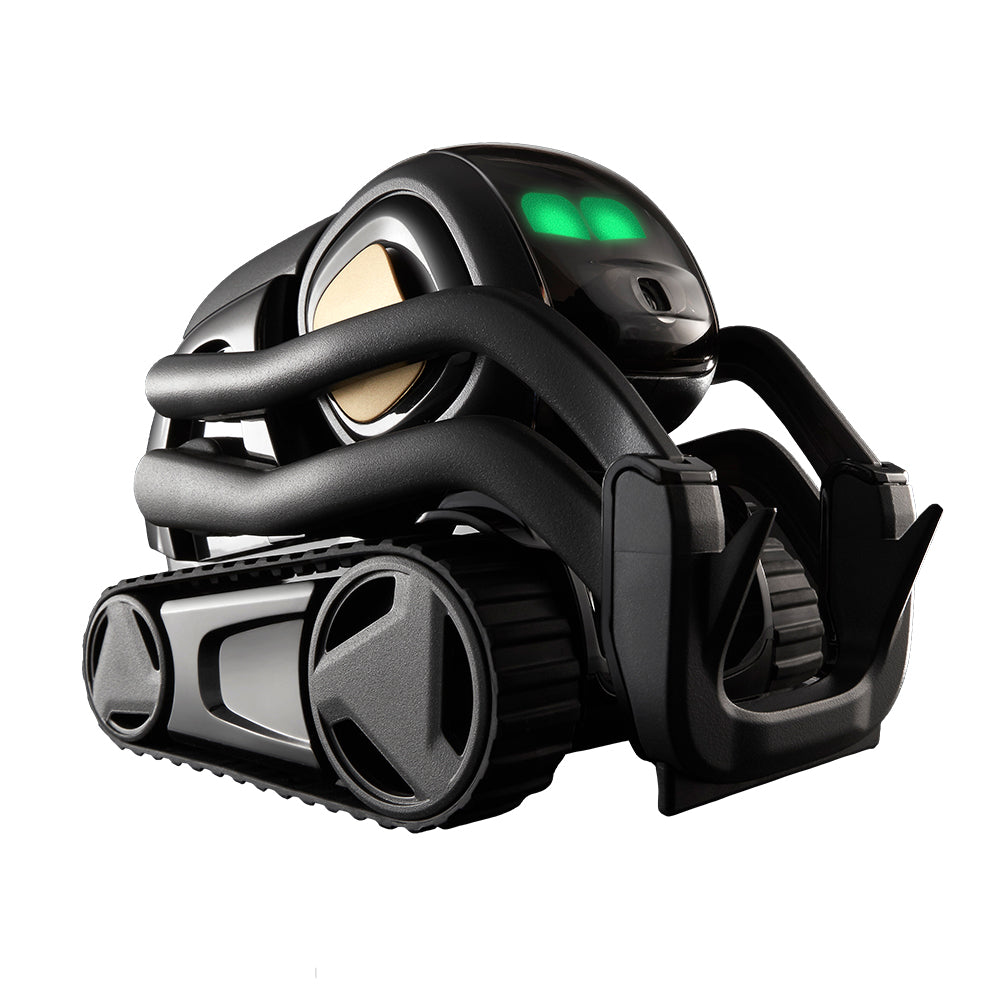 Vector 2.0 photographed from a low angle looking up, showing face display and lift arms.